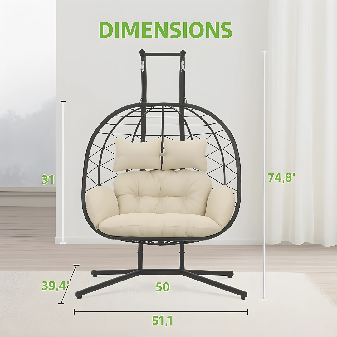 Double Hanging Egg Chair